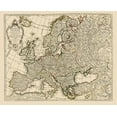 thumbnail image 2 of De L''isle 14x12 Black Ornate Wood Framed with Double Matting Museum Art Print Titled - Europe - De Lisle 1731, 2 of 4