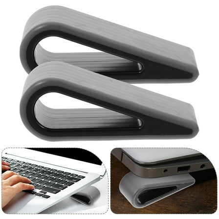 FELTECHELECTR 2Pcs Laptop Wedge Riser Black Plastic for Office General Users