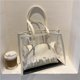 thumbnail image 4 of Color caramelo 2 en 1 correa de cadena bolsos transparentes bolsos de mano transparentes para mujeres, 4 of 7