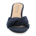 thumbnail image 6 of Journee Womens Mannon Soft Terry Cloth Slip On Open Toe Sandals, 6 of 9