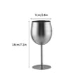 thumbnail image 1 of Pisexur Verre à Vin Rouge en Acier Inoxydable 304, Calice à Étages pour Restaurant, Verre à Vin en Acier Inoxydable., 1 of 2