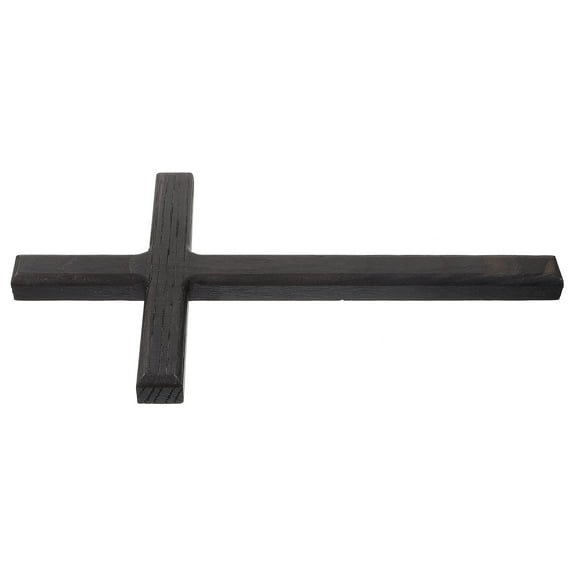 HEMOTON Black Wooden Wall Cross for Decorating Unique Design and Compact Size Perfect for Home and Church Decor