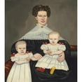 thumbnail image 2 of Erastus Salisbury Field 15x16 Gold Ornate Wood Frame and Double Matted Museum Art Print Titled - Mrs. Paul Smith Palmer and Her Twins (1835-1838), 2 of 4