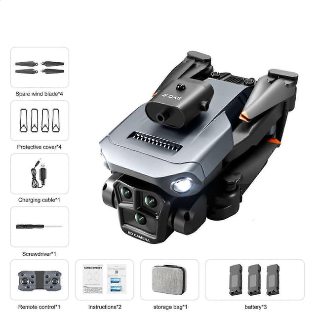 2026 2023 New Upgraded K6Max Mini Drone 4K Professinal Three Cameras Wide Angle Optical Flow Locali