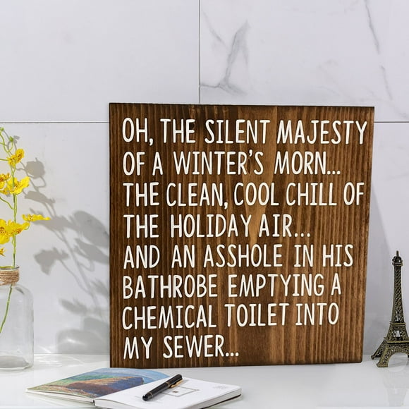 TopLLC FUNNY WOODEN OFFICE DESK SIGN