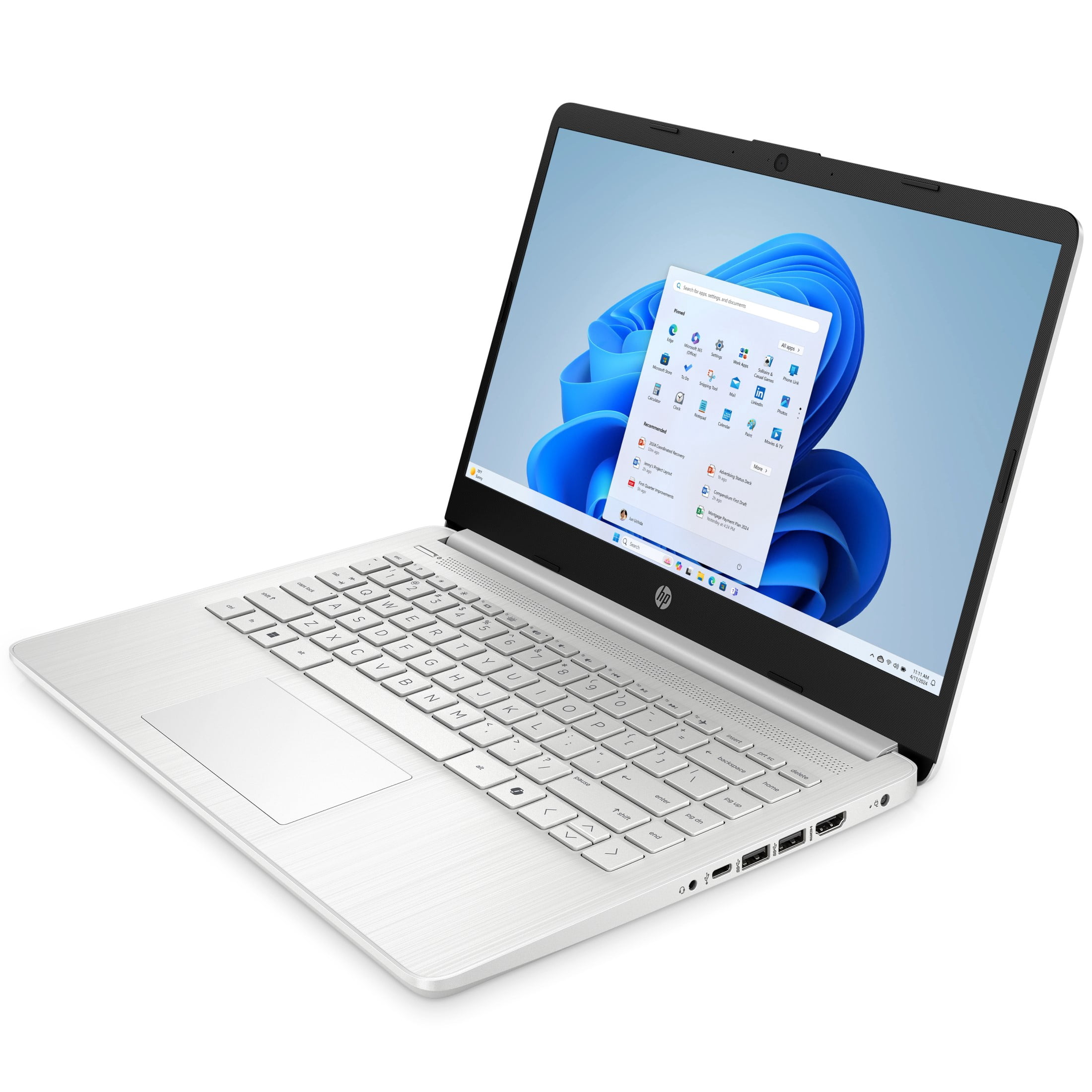 HP 14" Laptop, Intel N150, 4GB RAM, 128GB UFS, Windows 11 Home S, Silver