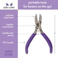 thumbnail image 3 of The Beadsmith Mini Series Side Cutter Tool - Accurately Cut Wire & Metal – 3-Inches, Purple Comfort Grip Handle, Single Leaf Spring, Polished Steel Head – Tools for Jewelry Making, 3 of 7