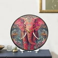 thumbnail image 5 of Coolnut Ethnic Elephant Wall Clock Round Silent Non Ticking Battery Operated Accurate Arabic Numerals Design Clocks for Home Kitchen Living Room Bedroom 9.5inch Home Decor, 5 of 6