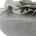 thumbnail image 4 of JWH 3D Handmade Small Round Soft Velvet Flower Pillow Cover with Insert Decorative Throw Pillows for Bedroom,Living Room and Hotel in Light Grey 14inch, 4 of 7