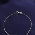 thumbnail image 3 of Cross Bracelet for Women | 2MM Round Lab Created Moissanite Charm Link Chain Bracelet | 14K White Gold Over Sterling Silver Christian Religious Jewelry (0.18Ctw)-8.00 Inch, 3 of 8