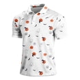 thumbnail image 2 of BRANROY Halloween Button Down Shirts Men - Funny Graphic Short Sleeve Casual Summer Hawaiian Tops with Novelty Print and Lightweight Breathable for Tropical Getaway,White S, 2 of 6