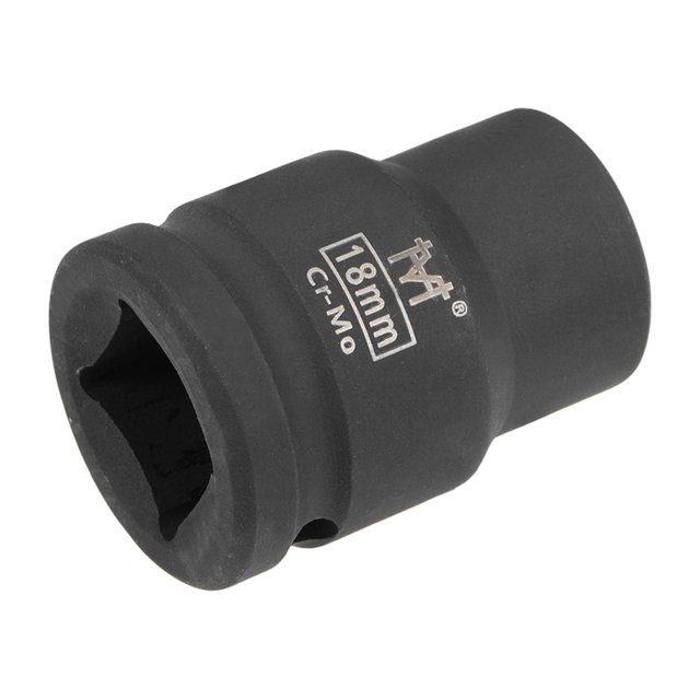 Unique Bargains 3/4' Drive by 18mm Shallow Impact Socket, Cr-Mo Alloy Steel, 6-Point, Metric