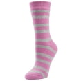 thumbnail image 2 of Blue Mountain Women's 5-10.5 Midweight Thermal Flake Stripe Socks Violet, 2-Pack, 2 of 2