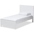 thumbnail image 1 of Baxton Studio Catalana Lit de Panneau de Plate-Forme Simple en Blanc, 1 of 8