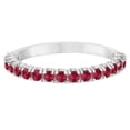 thumbnail image 3 of Half-Eternity Pave-set Ruby Stacking Ring 14k White Gold (0.95ct), 3 of 3