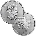 thumbnail image 2 of Royal Canadian Mint Silver Maple Leaf Bullion Coin, $5 CAD, 1 oz 99.99% Silver, 2 of 4