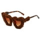 thumbnail image 3 of de Sol en Forma de Corazón de Felpa, Anteojos de Protección de de Sol para Viajes de Disfraces Marrón Salvador Gafas de sol en forma de corazón, 3 of 9