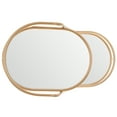thumbnail image 6 of SAFAVIEH Midas Modern 2 Tier Oval Bar Cart, Gold/Mirrored (30 in. W x 15.6 in. D x 33.4 in. H), 6 of 11