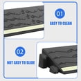 thumbnail image 2 of 2Pcs Door Threshold Ramp Wheelchair Ramp Entry Ramp with Fluorescent Strips for Transition Threshold Step Doorways Supermarket Entry and Garage Black, 2 of 9
