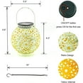 thumbnail image 5 of Solar Outdoor Lights, Hanging Garden Lantern for Patio, Yard. Metal Decorative Waterproof Table Lamp, Retro LED Light with Handle on Tree for Pathway and Lawn.White Warm Decor Lantern, 2 pack, 5 of 8