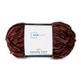 thumbnail image 2 of Mainstays Soft Velvety Yarn, 315 yd, Warm Chocolate, 100% Polyester, Pack of 4, 2 of 5