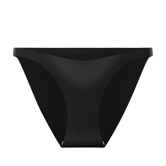 MuZeFu Thongs for Women Black Women's Solid Lace Plus Size High Waist Leak Proof Crotch Shorts Underwear Panties