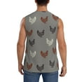 thumbnail image 4 of Pofeuu Rooster Print Men's Muscle T-Shirt, Sleeveless, Muscle Tank, Classic Muscle Tee Top For Men Casual Sleeveless Muscle T-Shirt Trendy Clothes-X-Large, 4 of 7