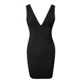 thumbnail image 2 of Vedolay Womens Dresses Women's Elegant Mesh Contrast Short Sleeve A Line Mini Short Dress,Black L, 2 of 4