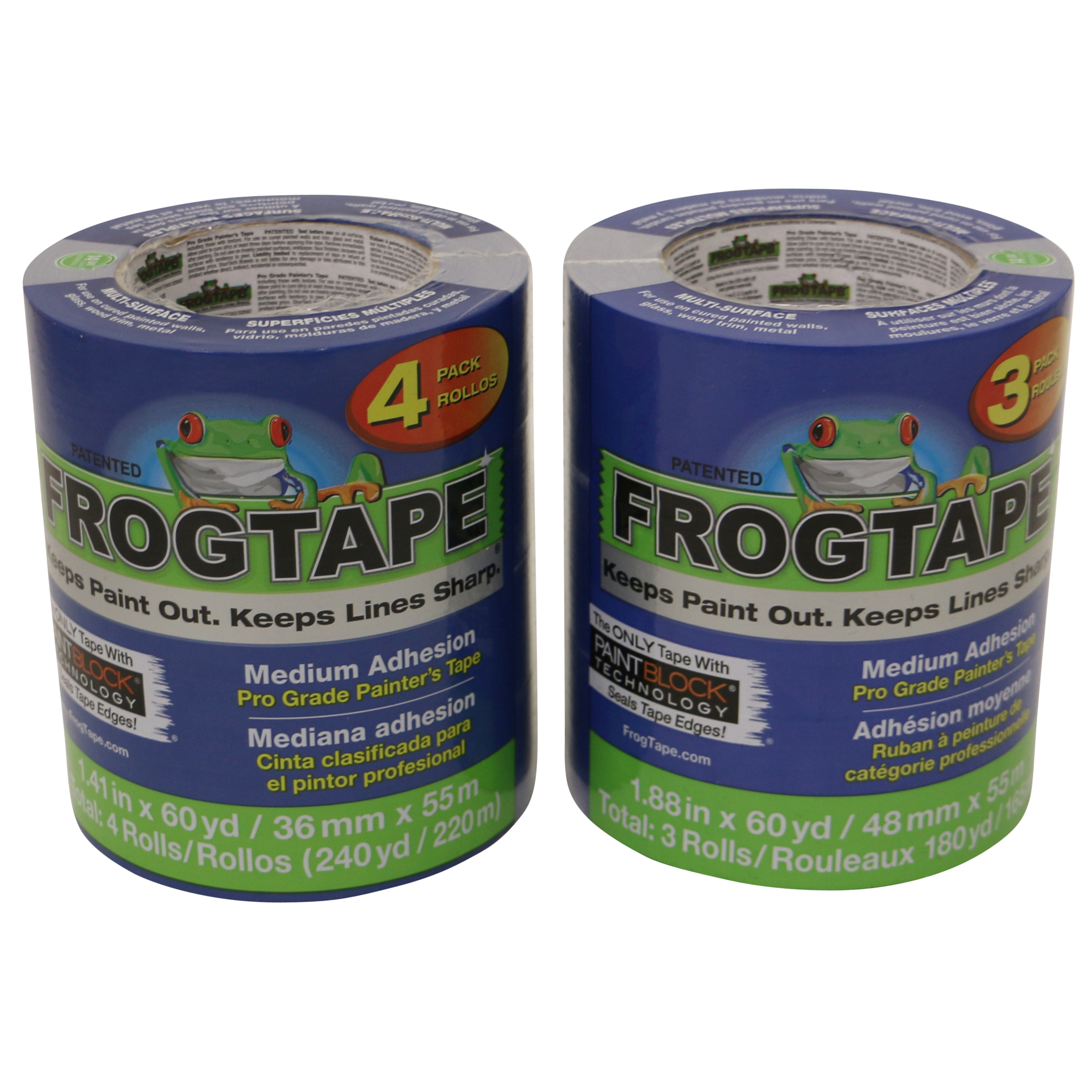 FrogTape Pro Grade Painter's Tape 2" x 60 yds 3-Pack photo 2