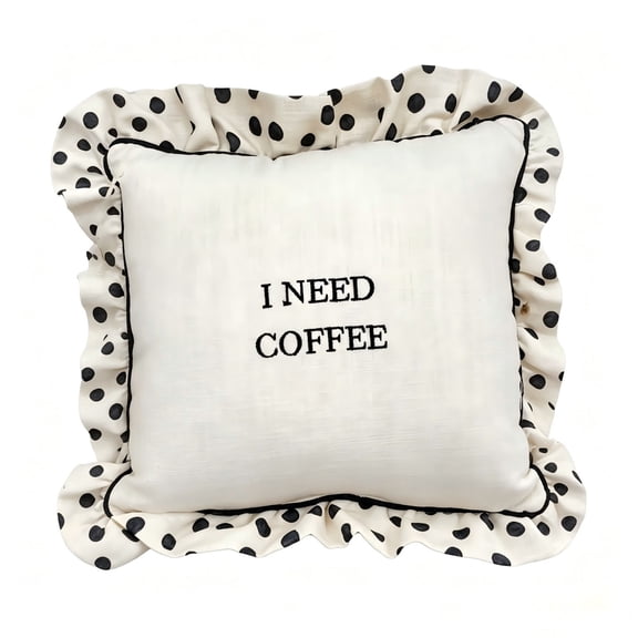 14x14 Inch Cute Scalloped Throw Pillow Boho Decorative Pillow Soft Sofa Cushion for Couch Living Room Indoor Outdoor Decoration
