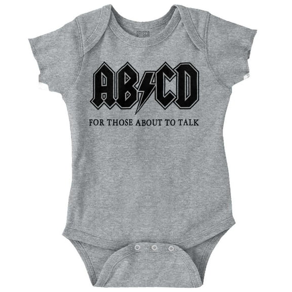 ABCD Lightning Bolt Lil Rocker Music Romper Boys or Girls Infant Baby Brisco Brands NB