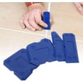 thumbnail image 3 of Kit de herramientas para calafateo, esparcidor de sellador de juntas de silicona, espátula, raspador, herramientas de reparación de bordes, raspador de costura de belleza, 4 Uds. (azul), 3 of 5