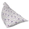 thumbnail image 2 of Lavender Lounger Chair Bag, Botany Flowers Ribbon Blossom on Pastel Tone Backdrop Pattern, High Capacity Storage with Handle Container, Lounger Size, Pearl Lavender, by Ambesonne, 2 of 5