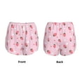thumbnail image 6 of Sigee Floral Strawberr for Women's Athletic Shorts High Waisted Running Shorts Pocket Sporty Short Gym Elastic Workout ShortsLarge, 6 of 9