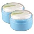 thumbnail image 2 of 2pcs Baby Powder Puff Box Useful Powder Puff Storage Case Infants Skin Care Powder Puff Box for Newborn Toddlers (Blue), 2 of 7
