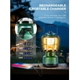 thumbnail image 4 of Rechargeable LED Lantern - 3000 Lumens, 5 Light Modes, IP54 Waterproof, 7500mAh Battery, Portable Flashlight for Camping, Hiking, Power Outages & Emergencie (Green), 4 of 4