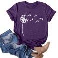 thumbnail image 1 of Puntoco Mujeres Casual Carta Impresión Mangas Cortas O-Cuello Camiseta Suelta Blusa tops Puntoco Puntoco-3302, 1 of 5