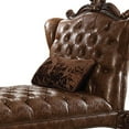 thumbnail image 7 of Acme Versailles Chaise w/1 Pillow, 2-Tone Light Brown PU & Cherry Oak Indoor 76"L x 41"W x 49"H, 7 of 7