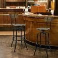 thumbnail image 4 of Gymax Ensemble de 2 Tabourets de Bar Industriels Réglables Pivotants de Comptoir pour Salle à Manger, 4 of 10