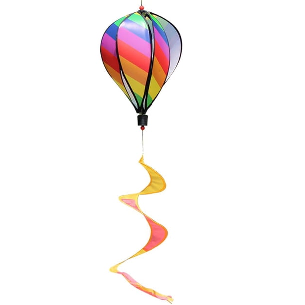 Globo aerostático Wind Spinner Rainbow Kinetic Hanging Wind Twister Stripe Ehuebsd Libre de BPA