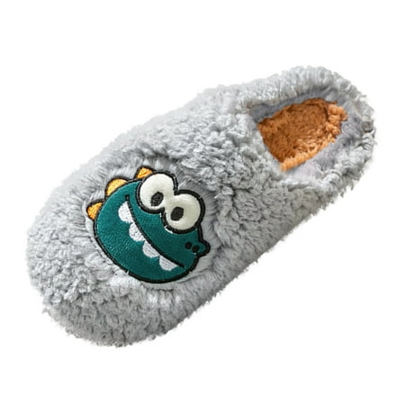 

Men Slippers Autumn And Winter Fashion Comfortable Warm Cute Dinosaur Cartoon Solid Color Indoor Bedroom Slippers for Men Anime