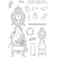 thumbnail image 2 of Designs d'Encre Rose 6"X8" Ensemble de Timbres Clairs-Hickory Dickory Dock, 2 of 2