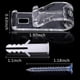 thumbnail image 2 of 4 Sets Roman Blind P Clip,for Blinds With 4 Screws And 4 Plastic Pillars SXQ, 2 of 4