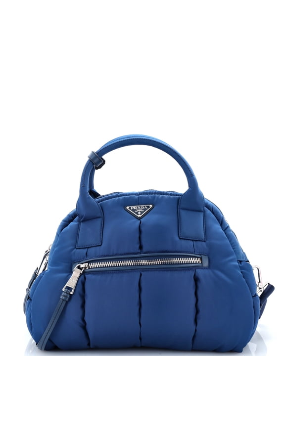 Pre-Owned Bomber Convertible Bowler Bag Tessuto Medium By Rebag