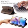 thumbnail image 5 of Dteck Wallet Case For OnePlus 8 Pro, Premium PU Leather Wallet case Magnetic Flip Folio [Kickstand Feature] with ID & Credit Card Pockets, Coffee, 5 of 6