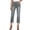 Gray, variant on Capri Jeans for Women Summer High Waisted Stretch Denim Capris Business Casual Straight Leg Pants with Pockets,S,Dark Blue