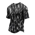 thumbnail image 2 of Delconic Men's Lightweight Quick Dry Mesh Crew Neck Short Sleeve Top with Halloween Themed Print for Casual and Sports Wear White XL, 2 of 6
