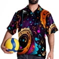 thumbnail image 4 of Note Men's Short Sleeve Shirts, Casual, Printed, Button Down Short, Summer Beach Shirts, Unisex, 4 of 6