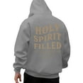 thumbnail image 5 of Christian Hoodies for Men 2025 Holy Spirit Filled Letter Graphic Hoodie with Pockets Hooded Sweatshirt Pullover Tops, 5 of 6