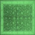 thumbnail image 1 of Ahgly Company Indoor Square Oriental Emerald Green Traditional Area Rugs, 7' Square, 1 of 4